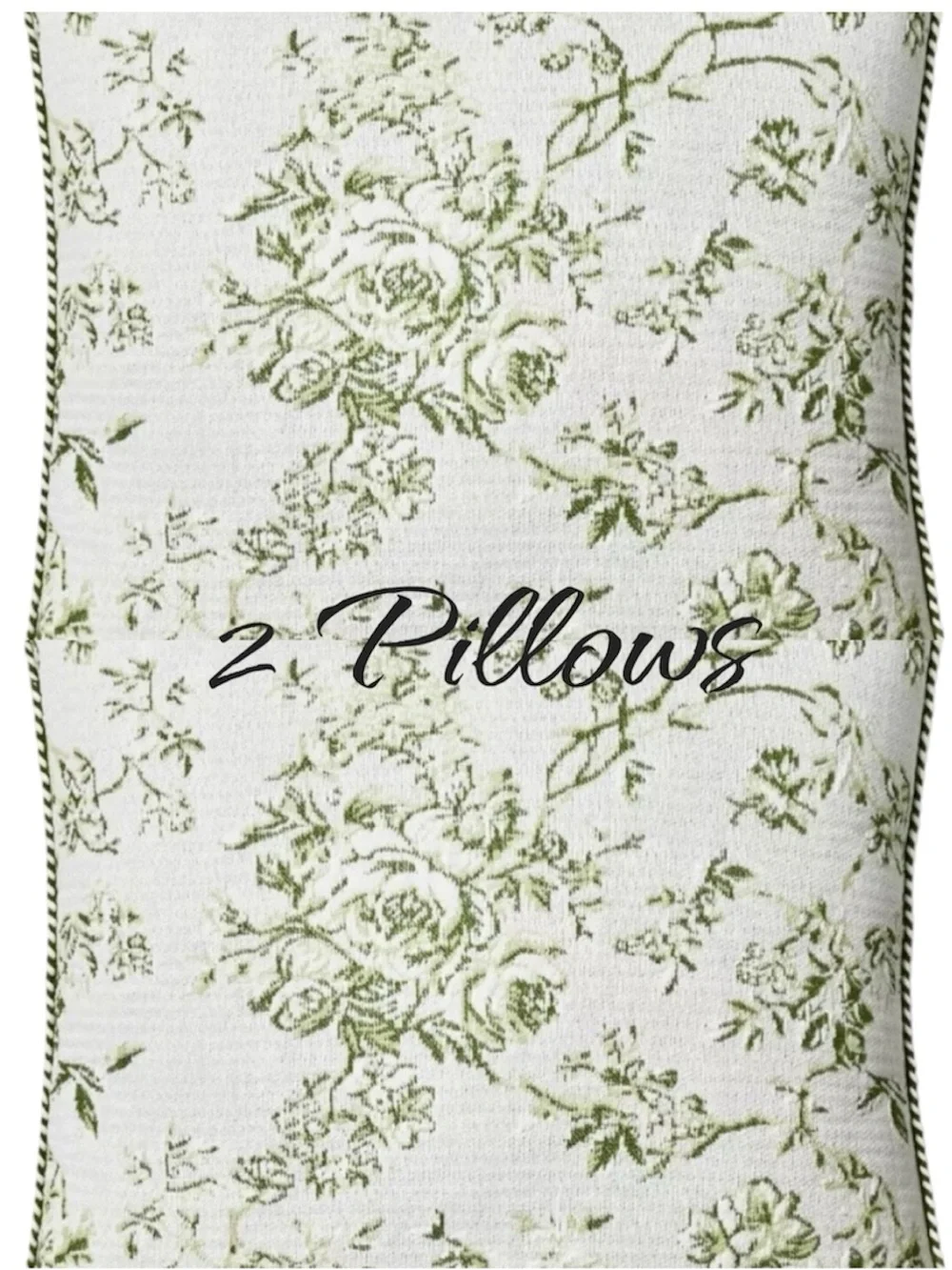2 Oversized Square Floral Jacquard Pillow  (2) Green - Threshold Studio McGee